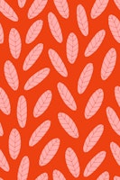MOD LEAF Retro Scattered Leaves Blush Orange tapeta
