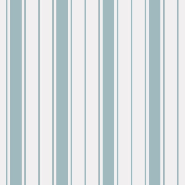 Coastal Stripes - Blue on White