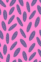 MOD LEAF Retro Scattered Leaves Pink Purple tapete