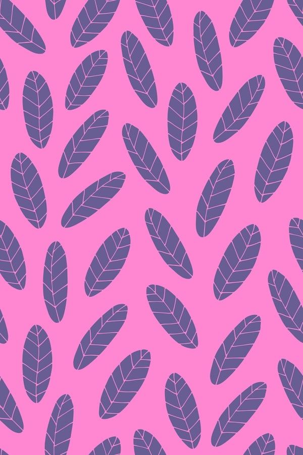 MOD LEAF Retro Scattered Leaves Pink Purple