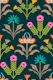 LORA Mid-Century Scandi Retro Floral Bright