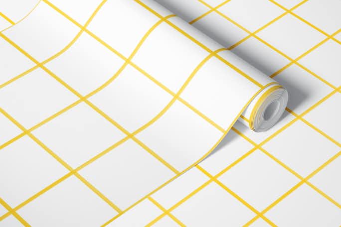 Yellow grouted tileswallpaper roll