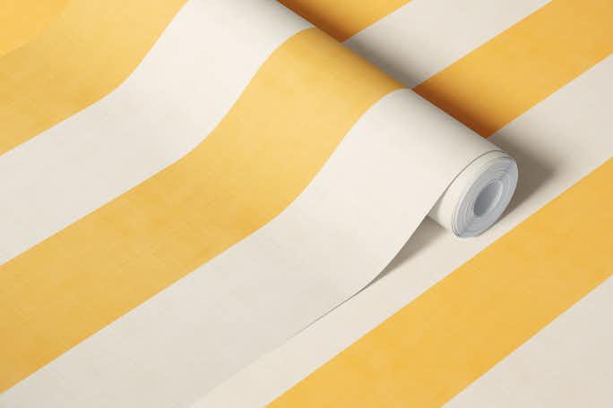 Golden Ochre Summer Yellow Stripeswallpaper roll