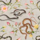 Snakes, roses and chinese calendar in cream