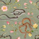 Snakes, roses and chinese calendar in sage