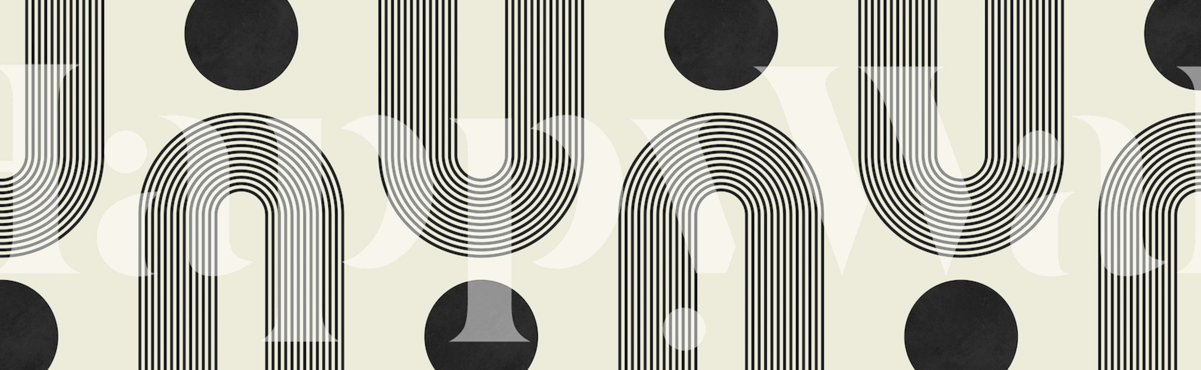 Lines and circles tapettisuunnittelu huoneessa