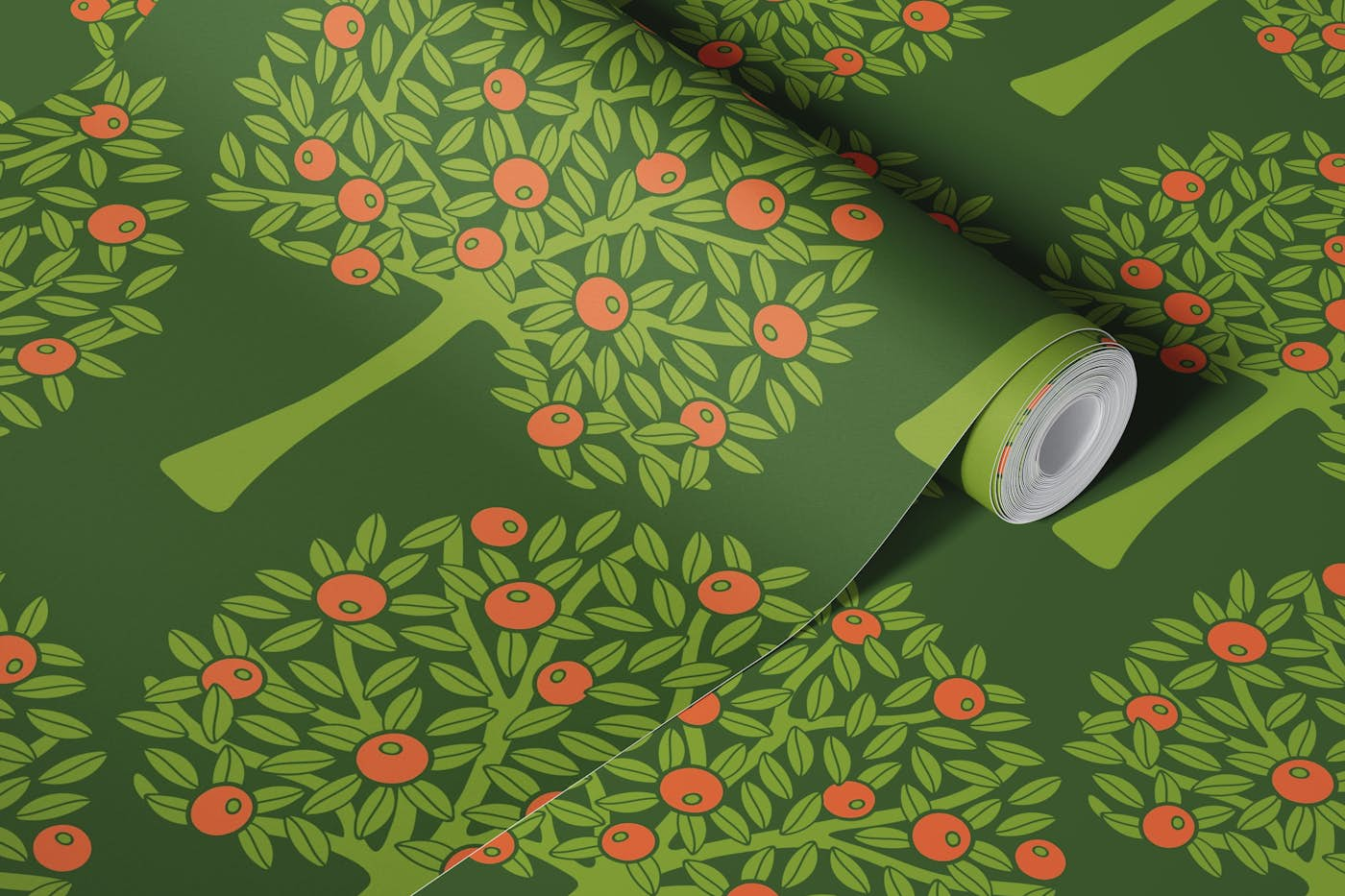 ORANGERIE Citrus Fruit Tree - Avocado Green wallpaper roll