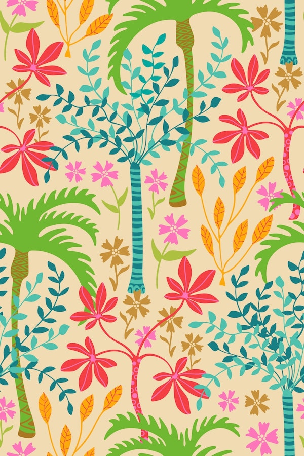 TROPICALIA Tropical Jungle Floral Palm Trees