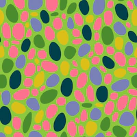 PEBBLY BOTTOM Abstract Retro Pebbles - Lime wallpaper