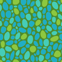PEBBLY BOTTOM Abstract Retro Pebbles - Green wallpaper