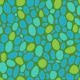 PEBBLY BOTTOM Abstract Retro Pebbles - Green