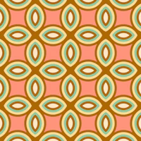 COURTYARD Geometric Tile - Retro Pink tapet