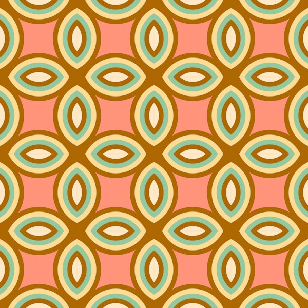 COURTYARD Geometric Tile - Retro Pink