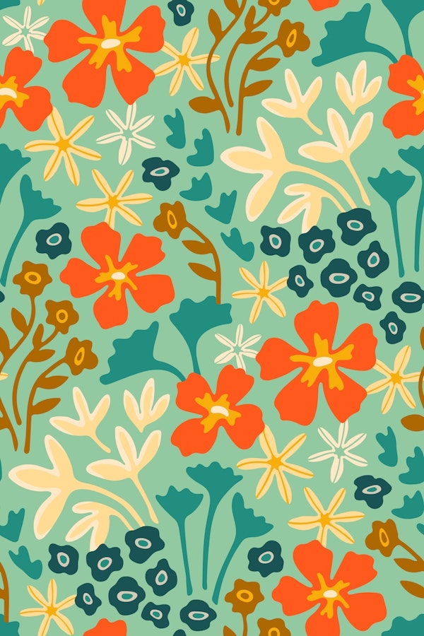 PROFUSION Bright Retro Tropical Floral