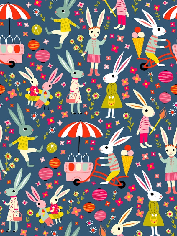 bunnies summer ice cream fun