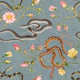 Snakes, roses and chinese calendar in slate