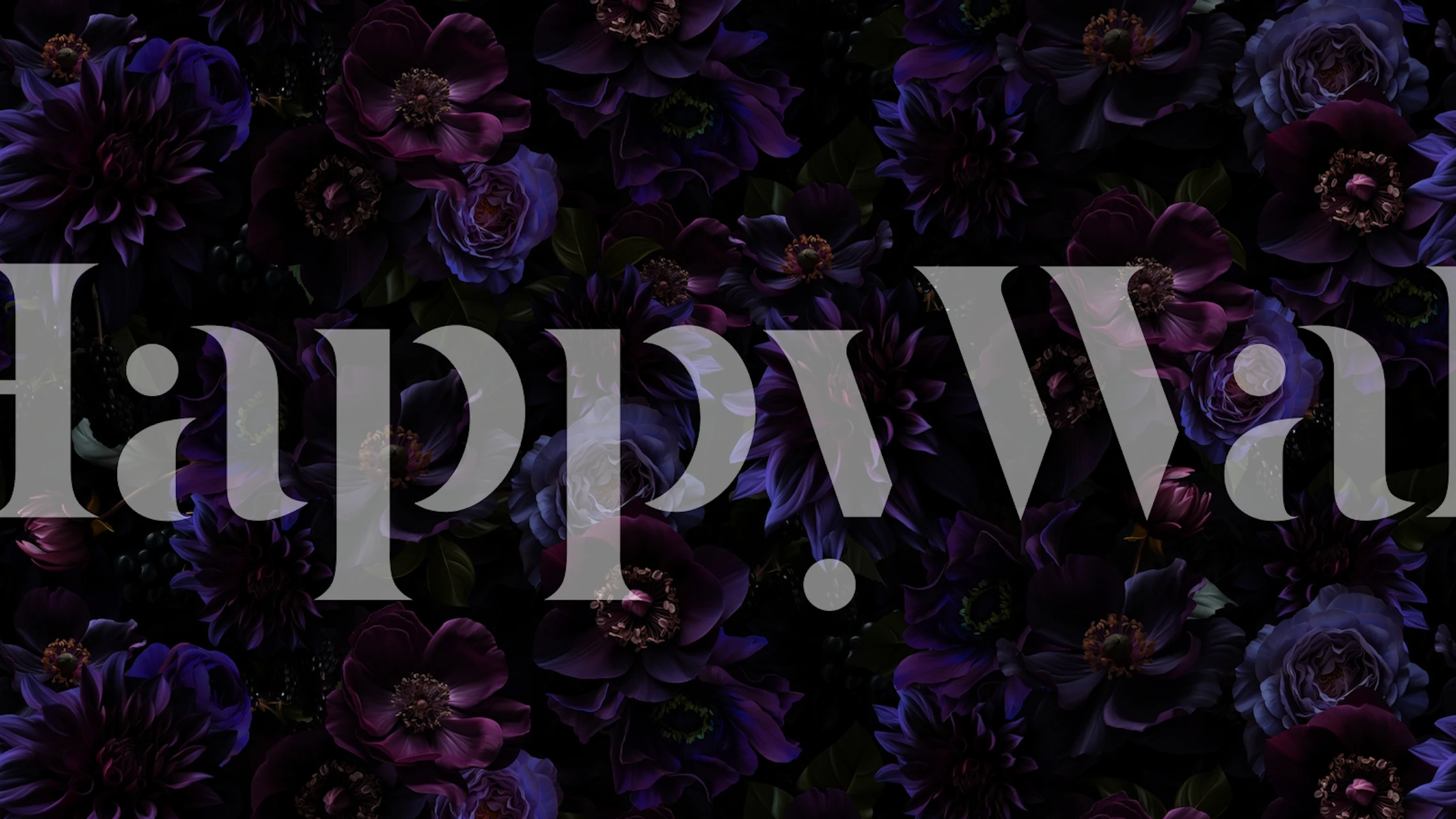 Baroque Maximalist nattblomsterträdgård tapet