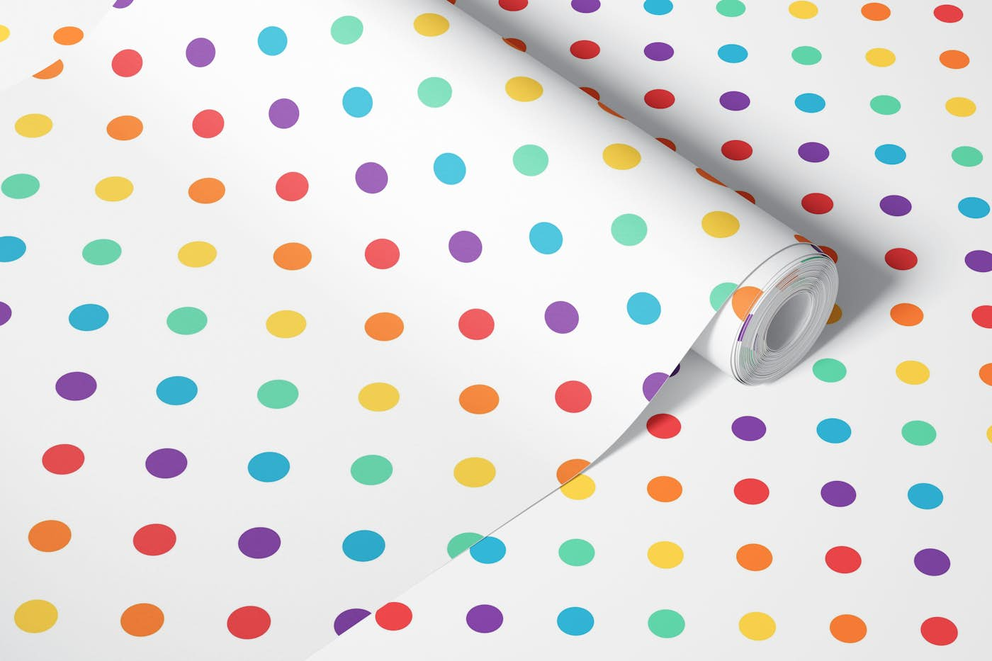 Rainbow polka dots wallpaper 1 wallpaper roll