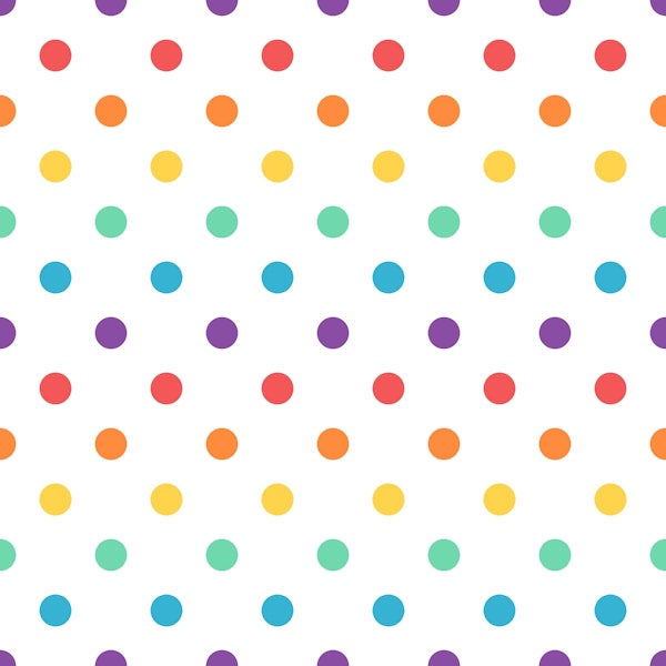 Rainbow polka dots wallpaper 1