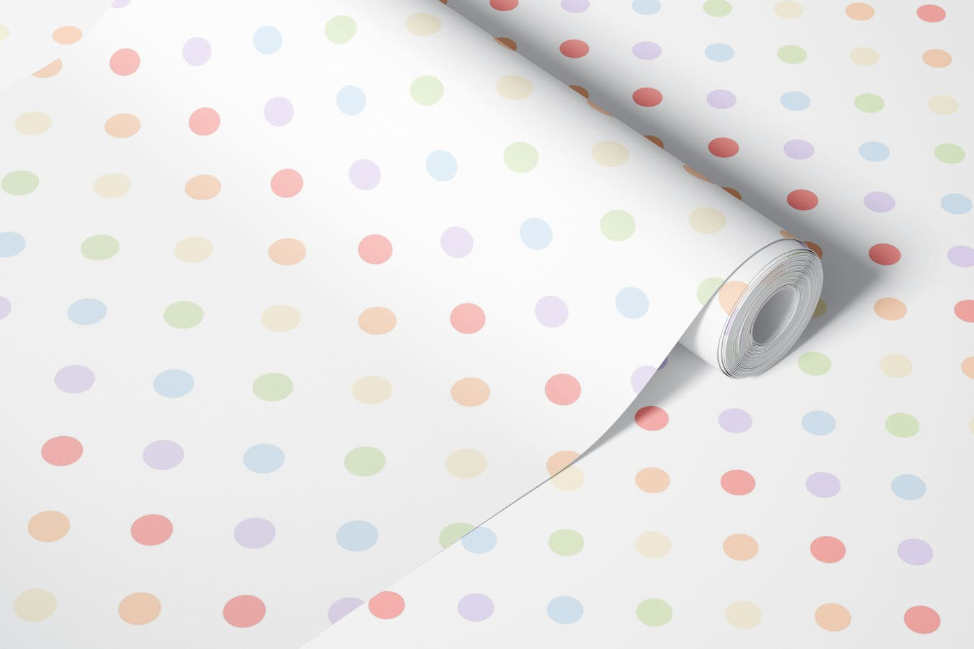 Pastel Rainbow dots wallpaper 2 wallpaper roll