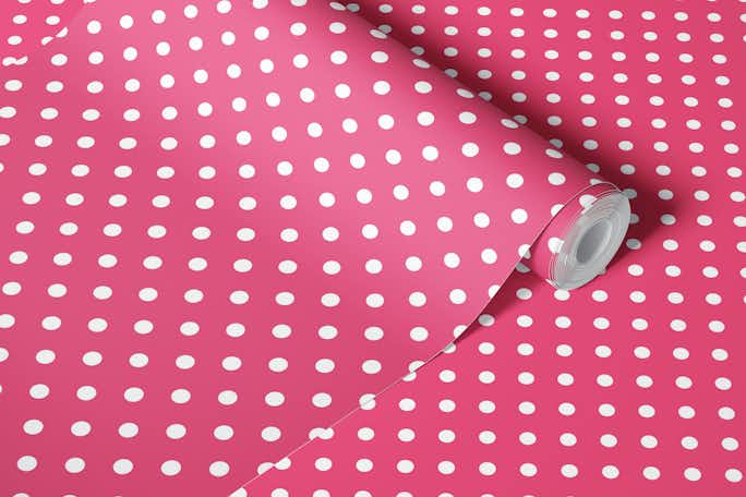 Hot pink wallpaper dots 1wallpaper roll