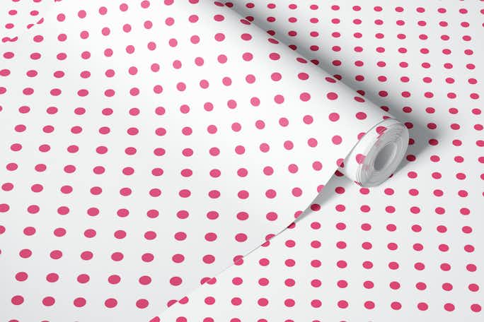 Hot pink wallpaper dots 2wallpaper roll