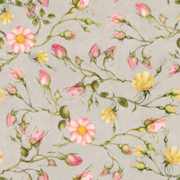 Vintage Roses in cream tapet