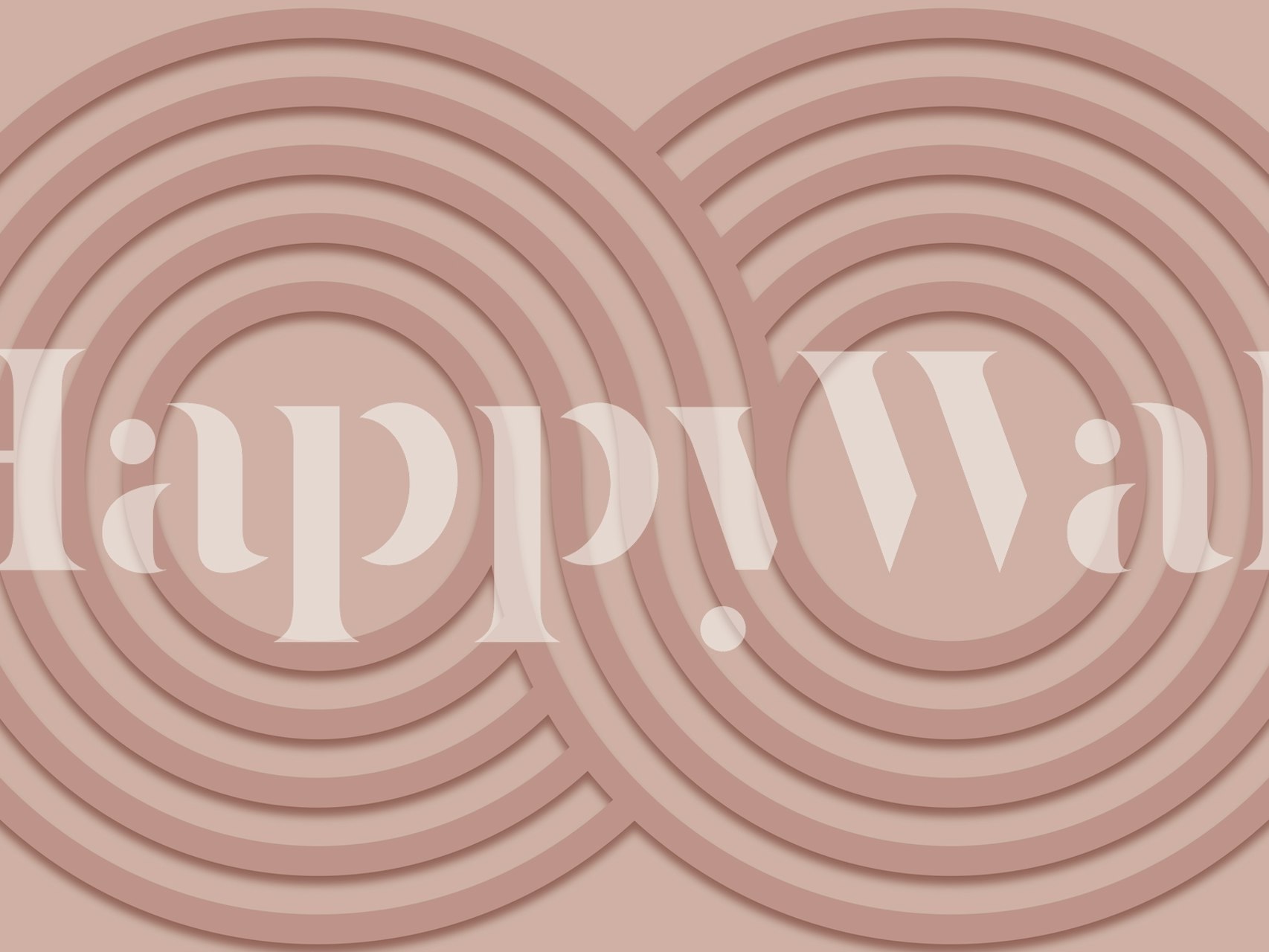Pink and peach concentric circles and lines wallpaper