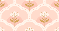 Scallops Blush Pink wallpaper
