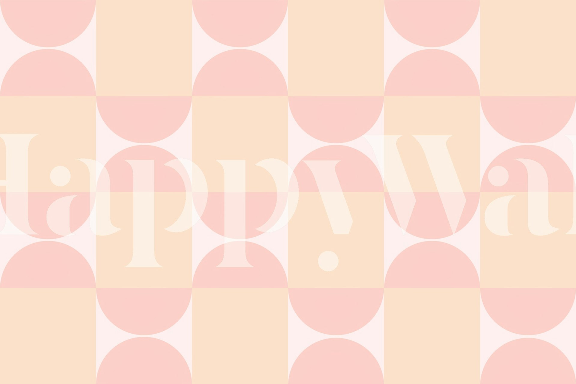 Pastel geometric shapes in soft pink and beige wallpaper