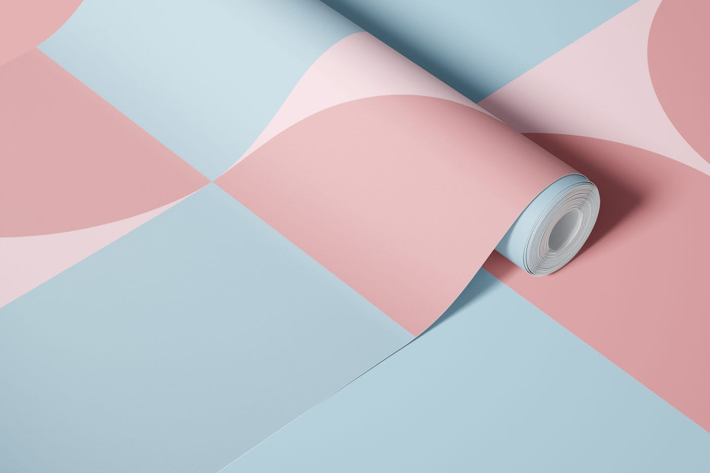 Pastel Scandi Mid-Century Abstract Geo wallpaper roll