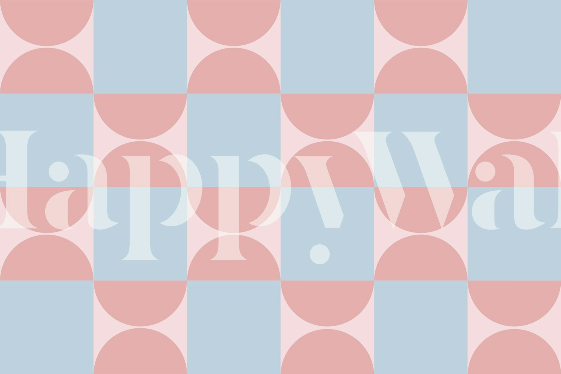 Geometric pastel wallpaper featuring pink and light blue shapes