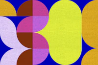 Neon Luxury Mid Century Bauhaus Geo tapete