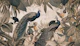 Vintage Peacock Reverie Blue Beige