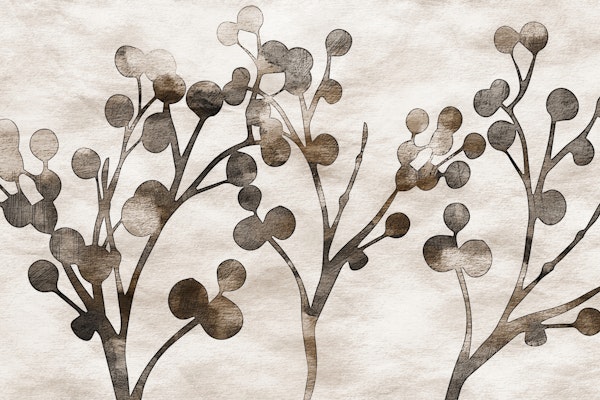 Pure Neutral Asian Tree Branch