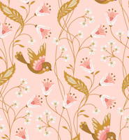 Birdie pink carta da parati