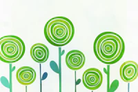 Green Dream Flowers carta da parati