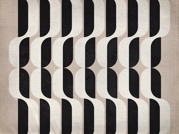 Modern Mid Century Bauhaus Canvas