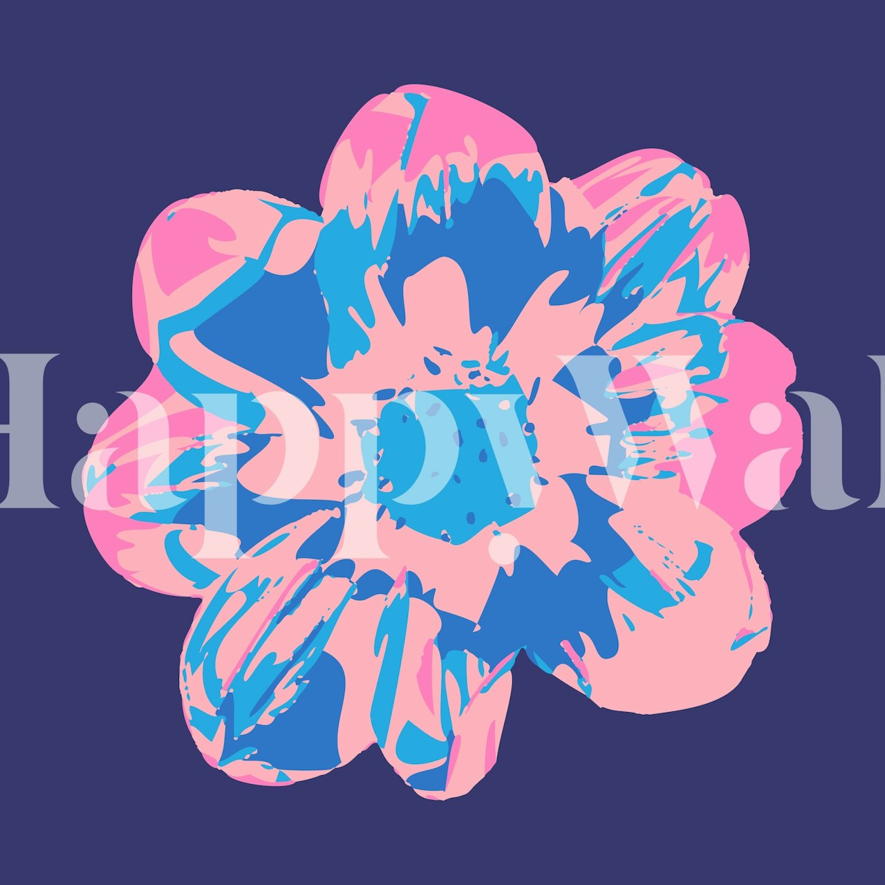 Floral wallpaper in a modern room setting