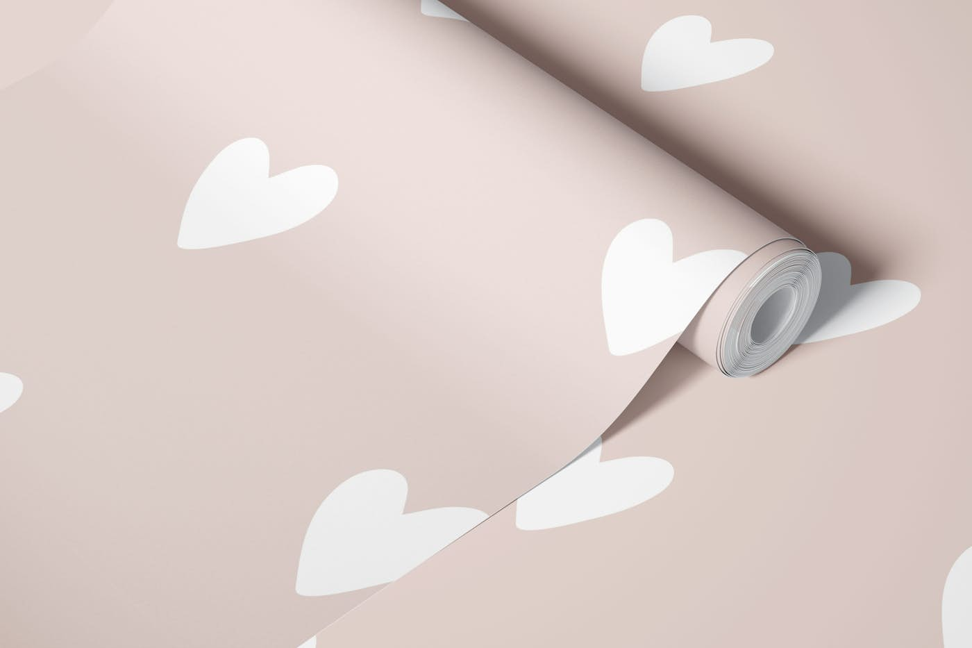 Pink Heart wallpaper roll