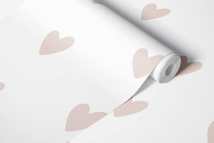 Pink Heart Illustrationwallpaper roll