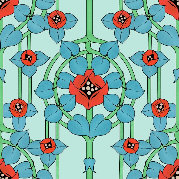 Art Nouveau Roses 1