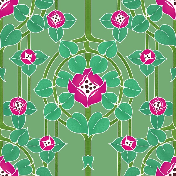 Art Nouveau Roses 3