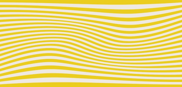 Yellow Scandi Mid Century Modern Wave Stripes