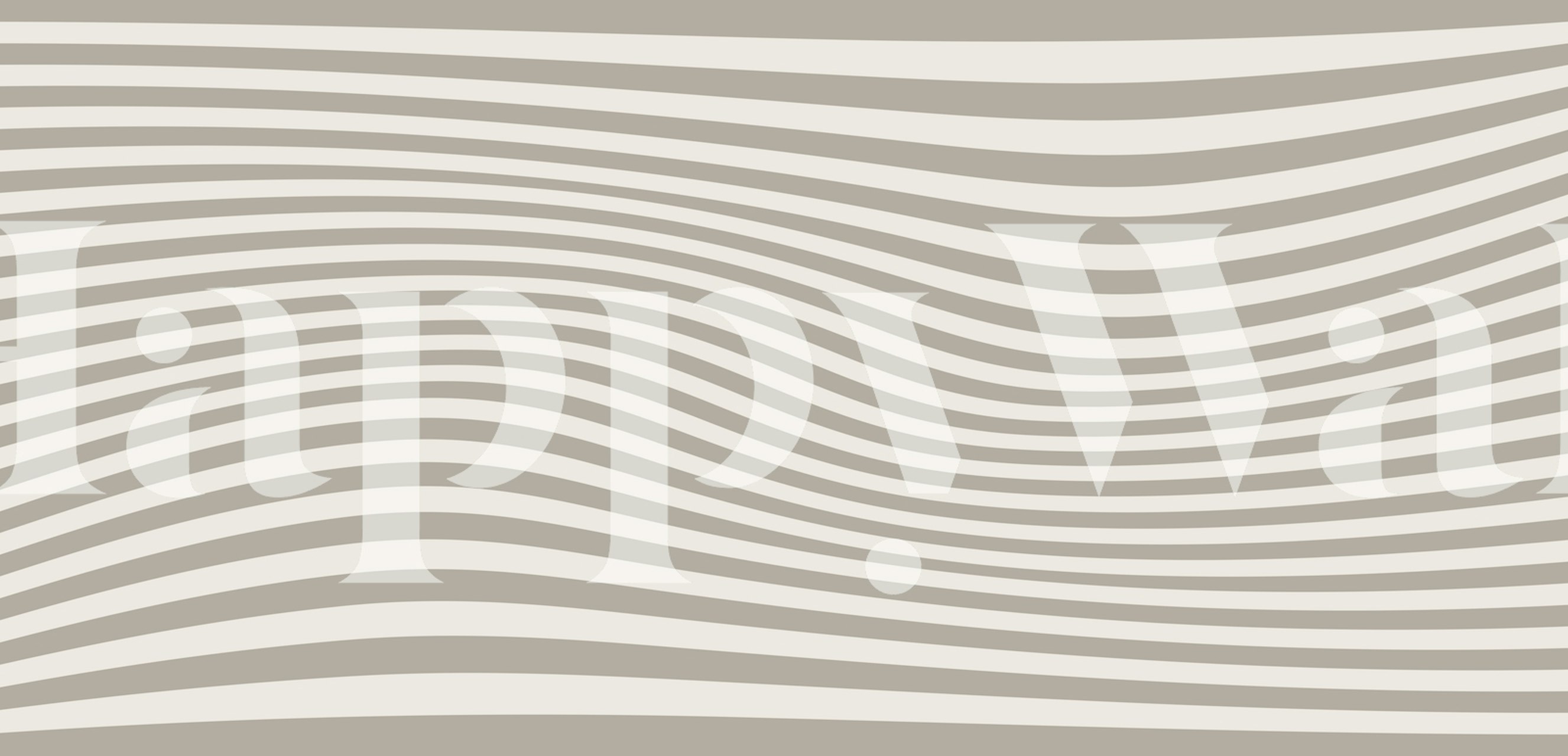 Mid-century modern wave stripes wallpaper design