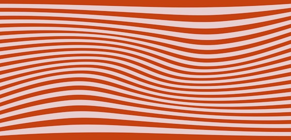 Pink Red Mid Century Modern Wave Stripes