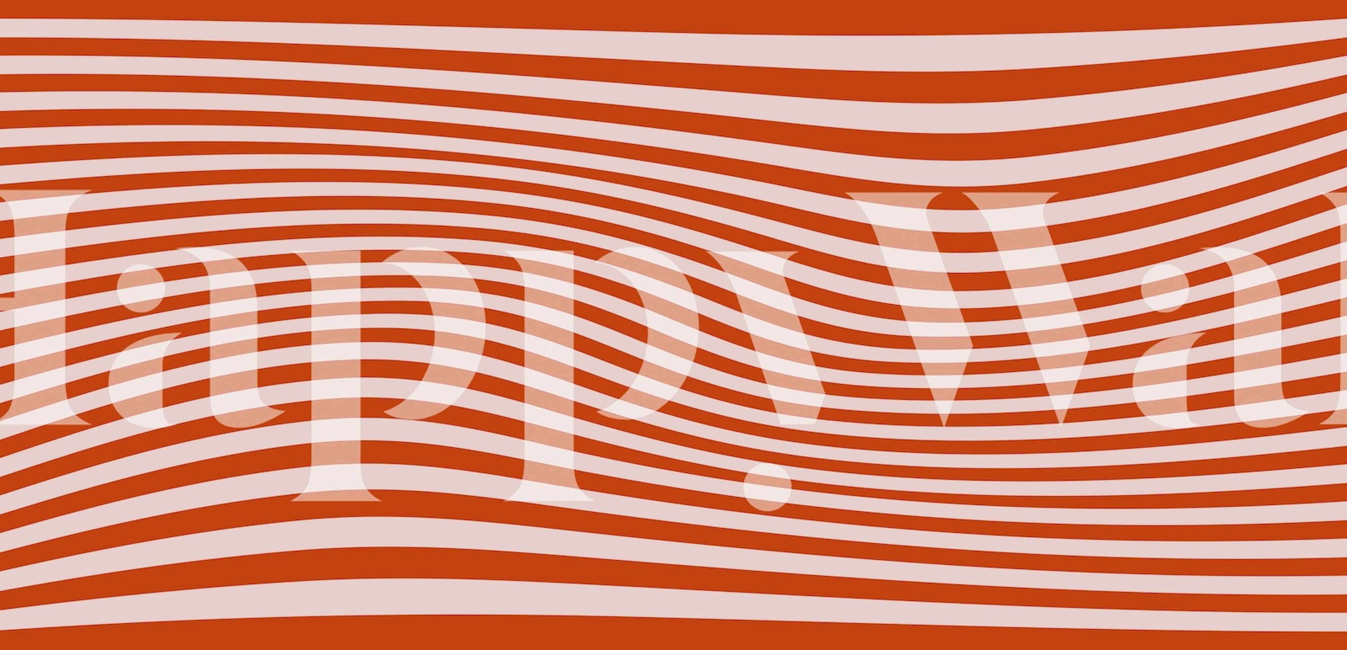 Wavy stripes in pink and red tones mid century modern wallpaper