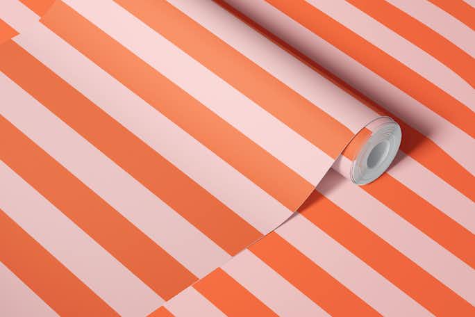 Orange Pink Wave Line Stripeswallpaper roll