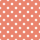 Polka Dots - White on Coral