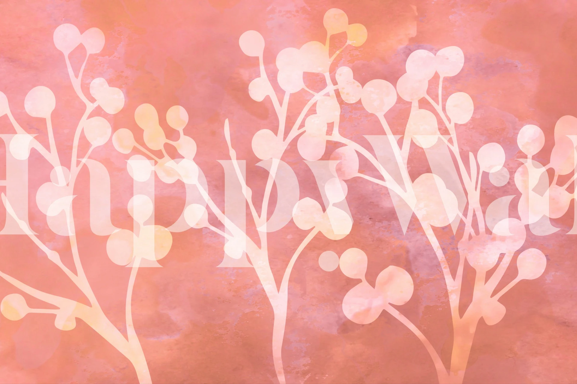 Japanese Sakura Branches wallpaper in a room